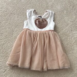 Zunie White and Pink Heart Dress
